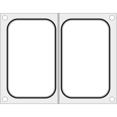 Matricas forma MCS metinātājiem ar diviem paplātes konteineriem 178x113 mm - Hendi 805459