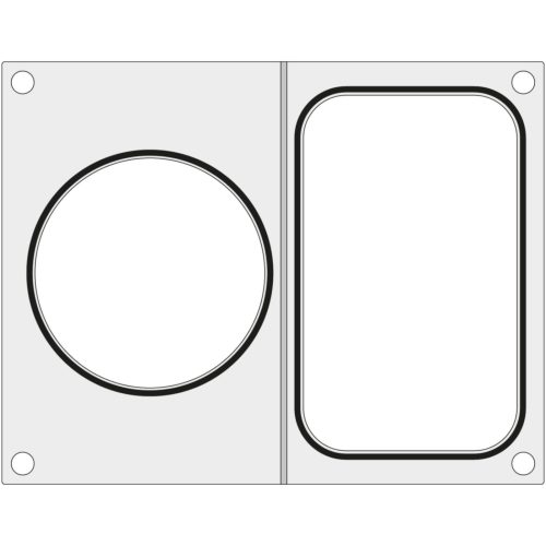 Matrica Hendi metināšanas mašīnai paplātei bez nodaļas 178x113 mm + konteinera diametrs 115 mm - Hendi 805657
