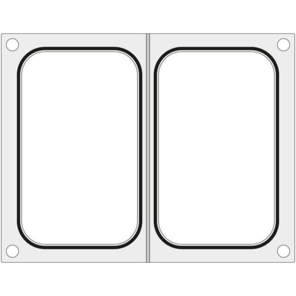 Duni DF10 metināšanas mašīnas matrica diviem paplātes konteineriem 178x113 mm - Hendi 805794