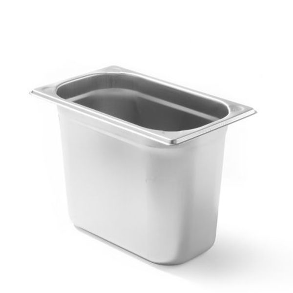 GN 1/4 trauks, tērauda, ​​Kitchen Line, augstums 200 mm - Hendi 806555
