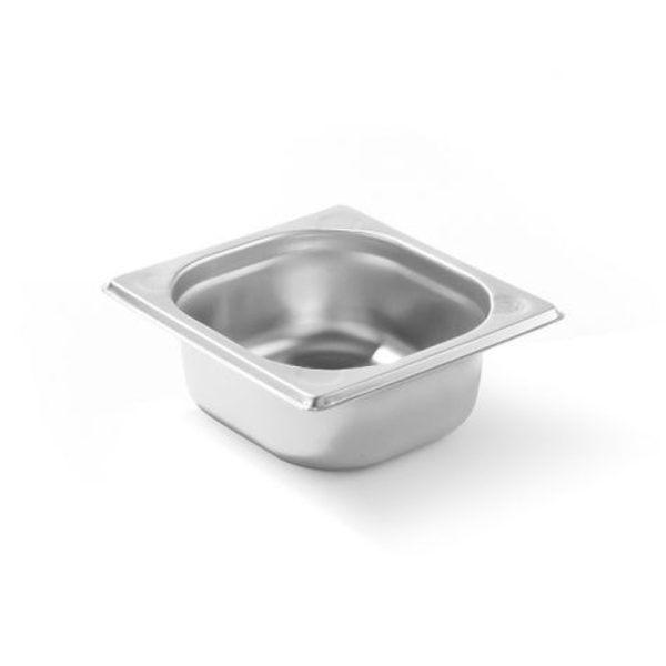 GN 1/6 trauks, tērauda, ​​Kitchen Line, augstums 65 mm - Hendi 806623