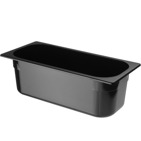 Cuwerta konteiners polikarbonam 360x165x120mm - melns 5L - Hendi 807033