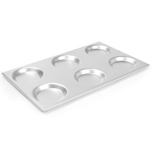 Alumīnija paplāte GN 1/1 ar rajonu formām 125mm 530x325mm Hendi 808740