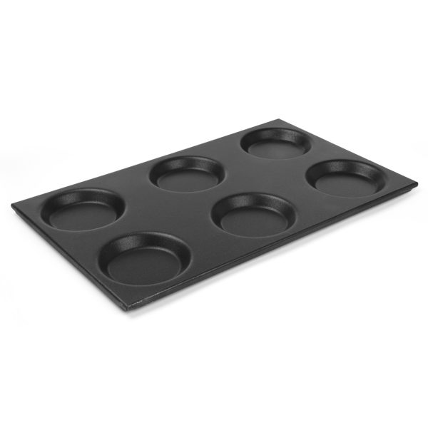 Alumīnija paplāte GN 1/1 ar 125 mm apļu formām ar bezkosta pārklājumu 530x325mm Hendi 808757