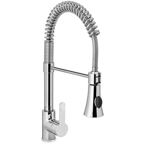 Washbasin jaucējkrāns ar izvilktu dušas vienreizēju nerūsējošo augstumu 445 mm - Hendi 810170