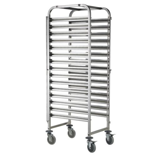 Tērauda ratiņi TAC lokšņu metāla 15 X GN1/1 pārvadāšanai - Hendi 810613