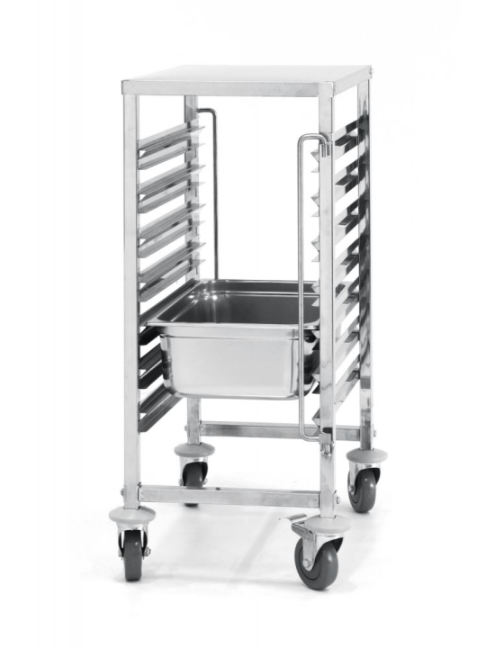 Ratiņi konteineru transportēšanai 7 x GN 1/1 ar darba virsmu - Hendi 810668