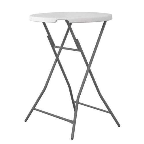 Bar Catering Table saliekams balts apaļš no 80 cm līdz 80 kg - Hendi 810958