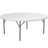 Apaļais ēdināšanas galds salocīts līdz 250 kg 1500 x 740 mm - Hendi 810996