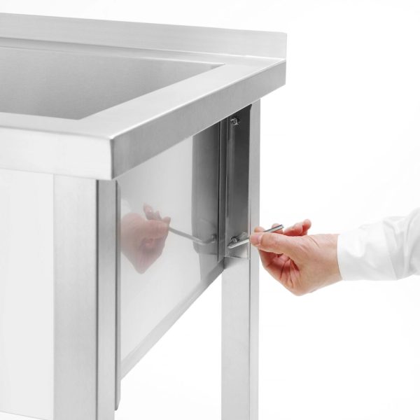 Budžeta līnija Steel 1000 X 600 X 850 cm vienas -Chamber Gastronomic Sink - Hendi 811023