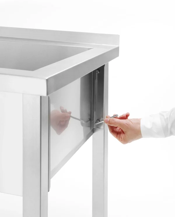 Budžeta līnija Steel 1000 X 600 X 850 cm vienas -Chamber Gastronomic Sink - Hendi 811023