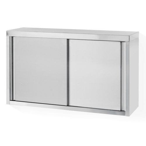 Tērauda sienas piekārtās skapis virtuvei ar bīdāmām durvīm 100x60x30cm - Hendi 811207