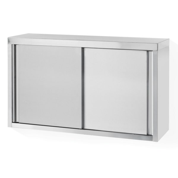 Tērauda sienas piekārtās skapis virtuvei ar bīdāmām durvīm 100x60x30cm - Hendi 811207