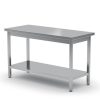 Centrālā tērauda darba virsmas galds ar 120x60cm plauktu - Hendi 811528