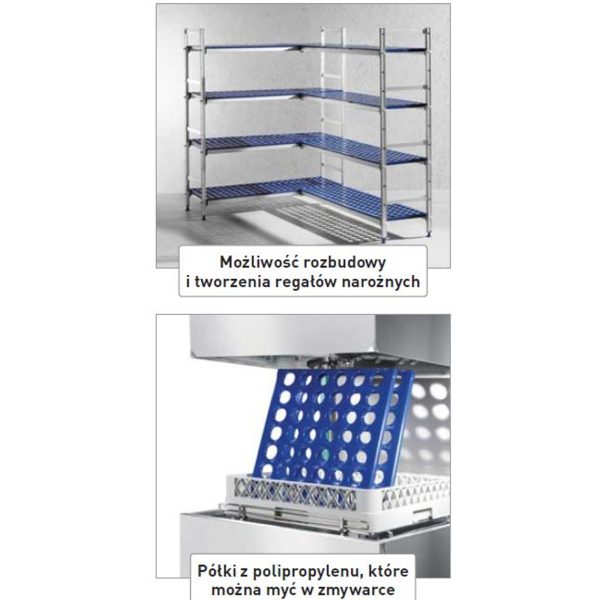 Atvēršanas noliktavas plaukts pārtikas platumam 128cm augstums 168,5cm - Hendi 812273