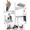 Galda galda darba virsmas tērauds ar Rant 120x70x85 cm - Hendi 812686