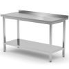 Sienas gastronomijas galds ar malu un plauktu 140x70x85 cm - Hendi 812747