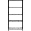 Krājuma noliktavas plaukts 5 plaukts melns 91x45x183 cm - Hendi 812990