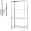 Metāla noliktavas plaukts 5 plaukti 900 x 450 x 1800 mm - Hendi 813041