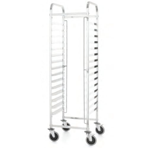 Transporta ratiņi ēdināšanas plākšņu pārvadāšanai 15x 600x400 mm virtuves līnija - Hendi 813287