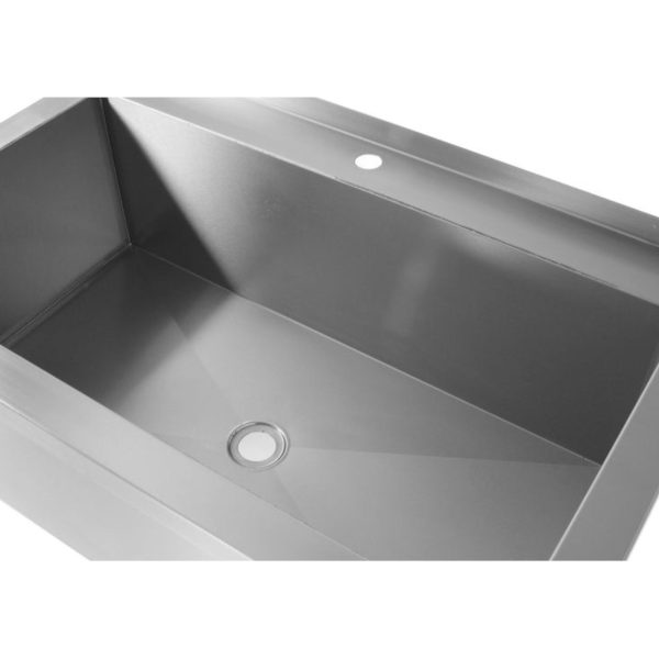 Galds ar vienreizējas peldbaseina gastronomisko nerūsējošo metinātu 60x60x85 cm - Hendi 813294