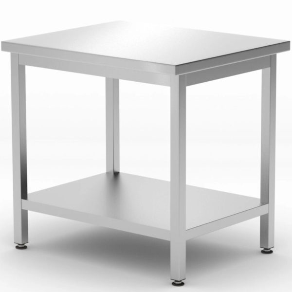 Centrālā darba virsmas tabula ar budžeta līnijas plauktu 800 x 600 x 850 mm - Hendi 817100