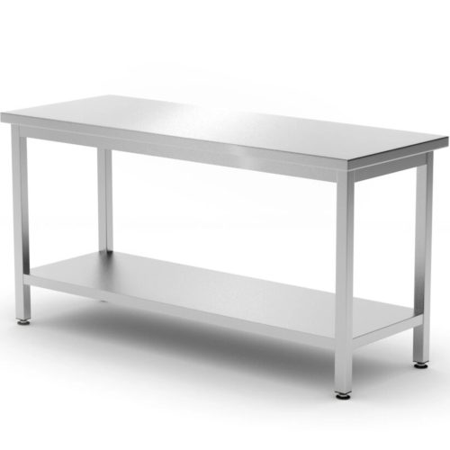 Centrālā darba virsmas tabula ar budžeta līnijas plauktu 1200 x 600 x 850 mm - Hendi 817179