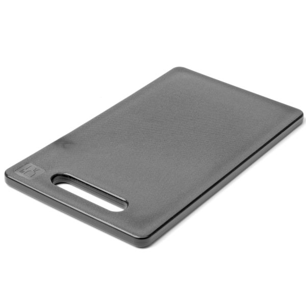 Universāls griešanas dēlis ar rokturi 250 x 150 mm melns - Hendi 826478