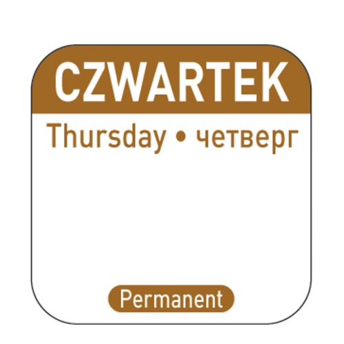 Pārtikas nekaitīguma uzlīmes vairākām lietošanas konteineriem ceturtdien PL RE 1000 gab. Hendi 850107