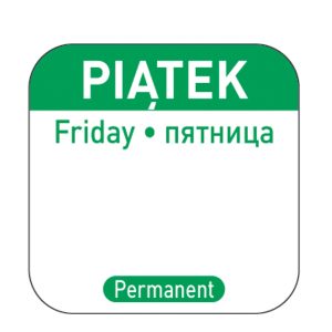 Pārtikas nekaitīguma uzlīmes vairākām lietošanas konteineriem piektdien PL RE 1000 gab. Hendi 850114