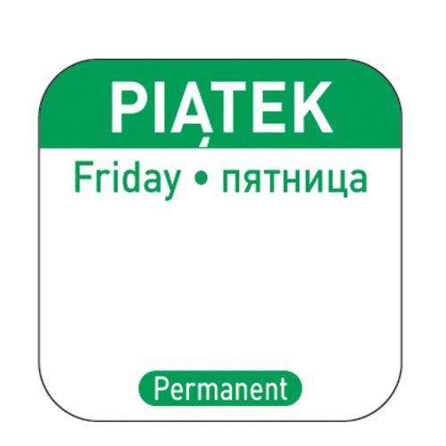 Pārtikas nekaitīguma uzlīmes vairākām lietošanas konteineriem piektdien PL RE 1000 gab. Hendi 850114