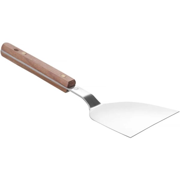 Burgera teppany lāpstiņas olas ar koka rokturi 240 x 105 mm
