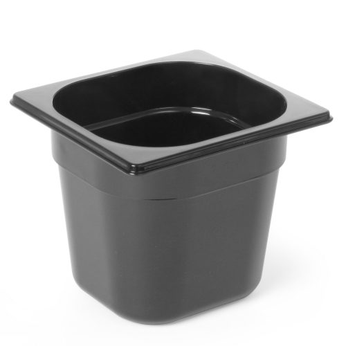 GN 1/6 gastronomiskais konteiners no melnā polikarbonāta 176x162x200mm 3.4L Hendi 862704