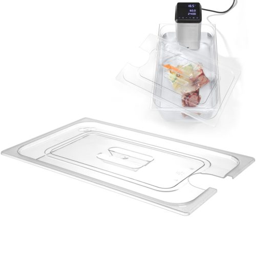 Polikarbonāta vāks ar izgriezumu uz Sous -Vide for Gn 1/2 konteineriem -Hendi 864234