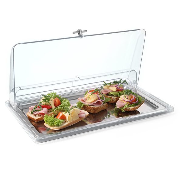 Caurspīdīgs RollTop vāks pārtikas izvietošanai GN1/1 - Hendi 866009