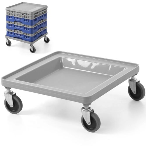 Cambro Camrack 50x50cm - pelēks ratiņi groziem