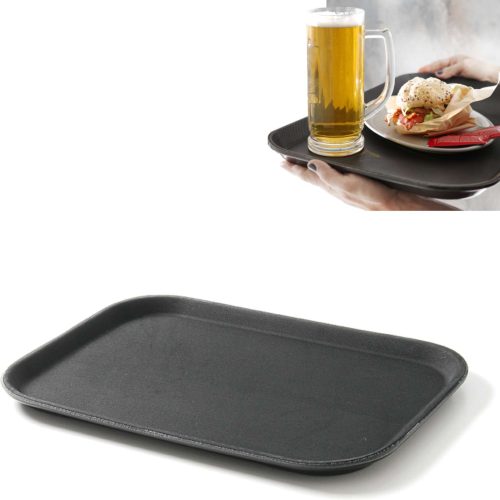 Anti -Slip viesmīles paplātes izturīgais GN 1/1 - melns