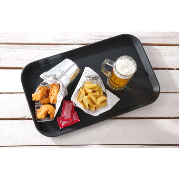 Pret -slip viesmīles paplātes izturība 25.5x35,5cm - melns