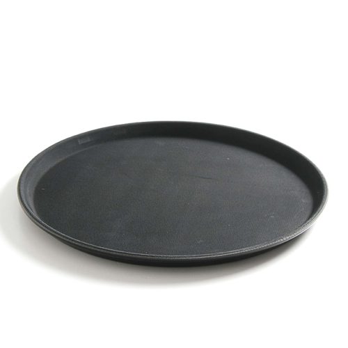 Anti -Slip viesmīles paplātes izturīgais apaļais diametrs 36cm - melns