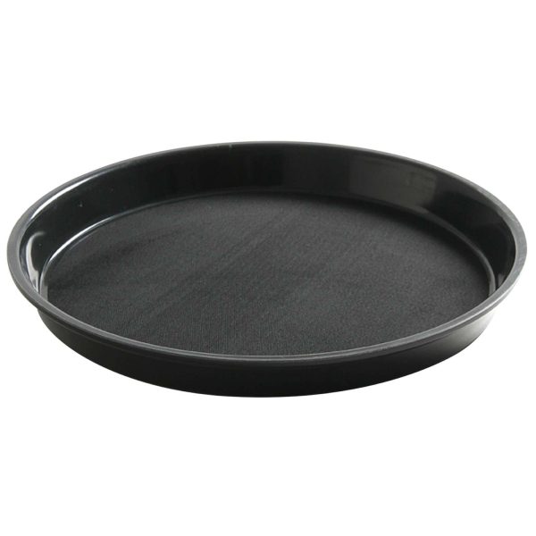 Anti -Slip viesmīles paplātes izturīga kārta ar ed. 32cm - melns