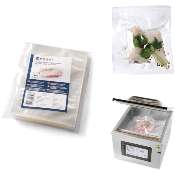 Gatavošanas maisiņi Sous vide un kameras iepakojuma paketēm 300x400mm 100 gab.