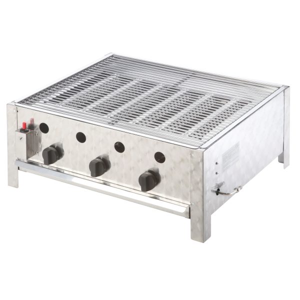 3 -Burner gastronomic Gas Grill ar Rascal 10 KW režģi