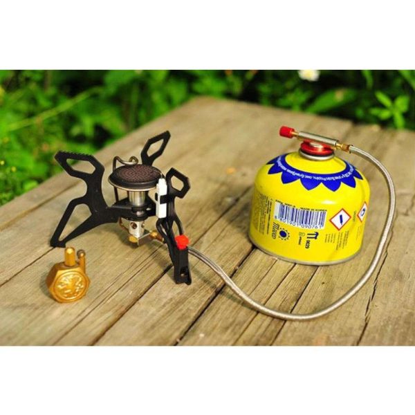Tūristu plīts ar gāzes sildītāju un Spider Pro 3kW Pjezozapalnik