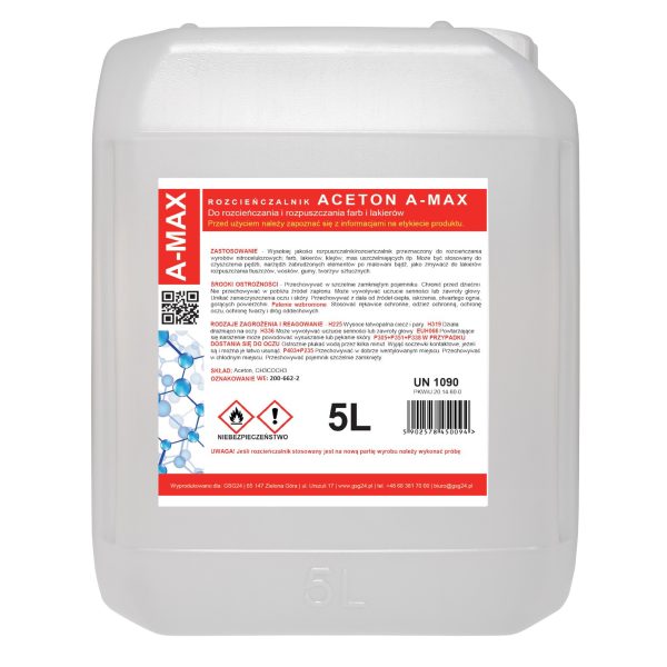 Acetona šķīdinātājs A-MAX 5L CLEETER