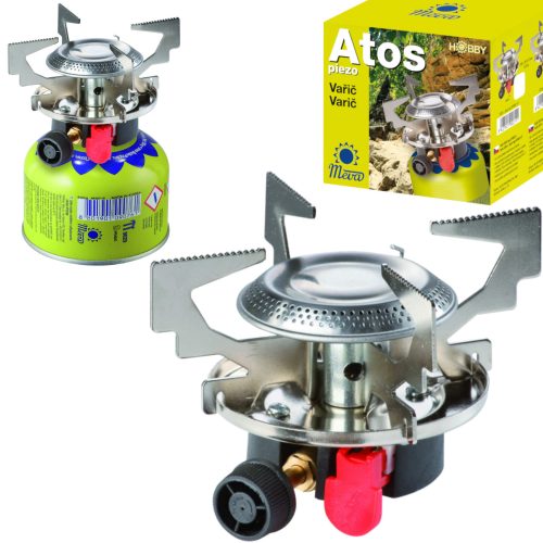 Tūristu plīts gāzes gāzes kartēm (diegs vai vārsts) Atos Pjezo Igniter 1