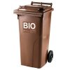 Bio uzlīme uz groza dumpkin kausa konteinera bio -pakešu pārtikas atkritumiem