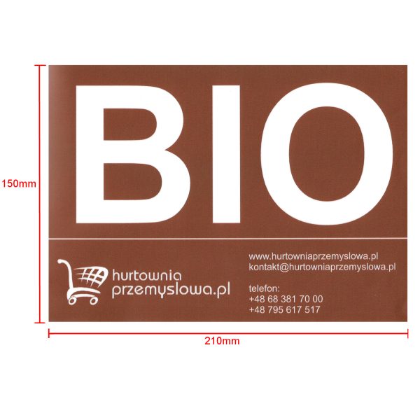 Bio uzlīme uz groza dumpkin kausa konteinera bio -pakešu pārtikas atkritumiem