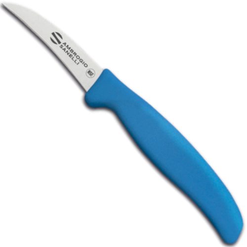 Dārzeņu nazis izliekta supra krāsa HACCP 70/190 mm - zils
