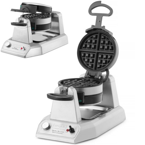Divkārša rotācijas vafeles Beļģijas vafelēm ar noņemamām plāksnēm 17 x 17 cm 1400 W