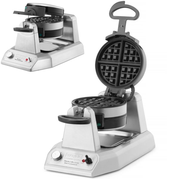 Divkārša rotācijas vafeles Beļģijas vafelēm ar noņemamām plāksnēm 17 x 17 cm 1400 W